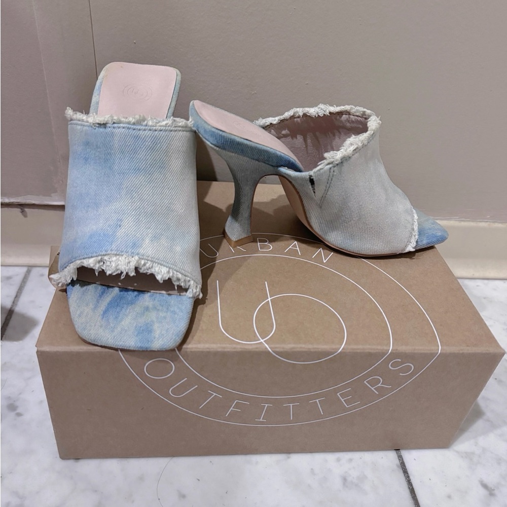 Urban Outfitters Blue Denim Women's Mules